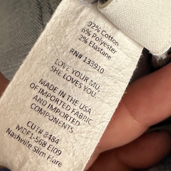 Excellent Show Me Your Mumu Nashville Slim Flare Jeans Size 25 Light Wash - Picture 6 of 8